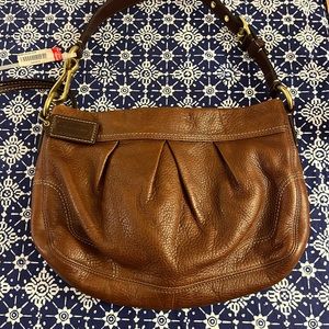 Medium Brown Leather Coach Purse, small